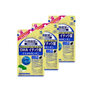 Amazon | [3個セット]DHA イチョウ葉 アスタキサンチン 90粒 約30日分